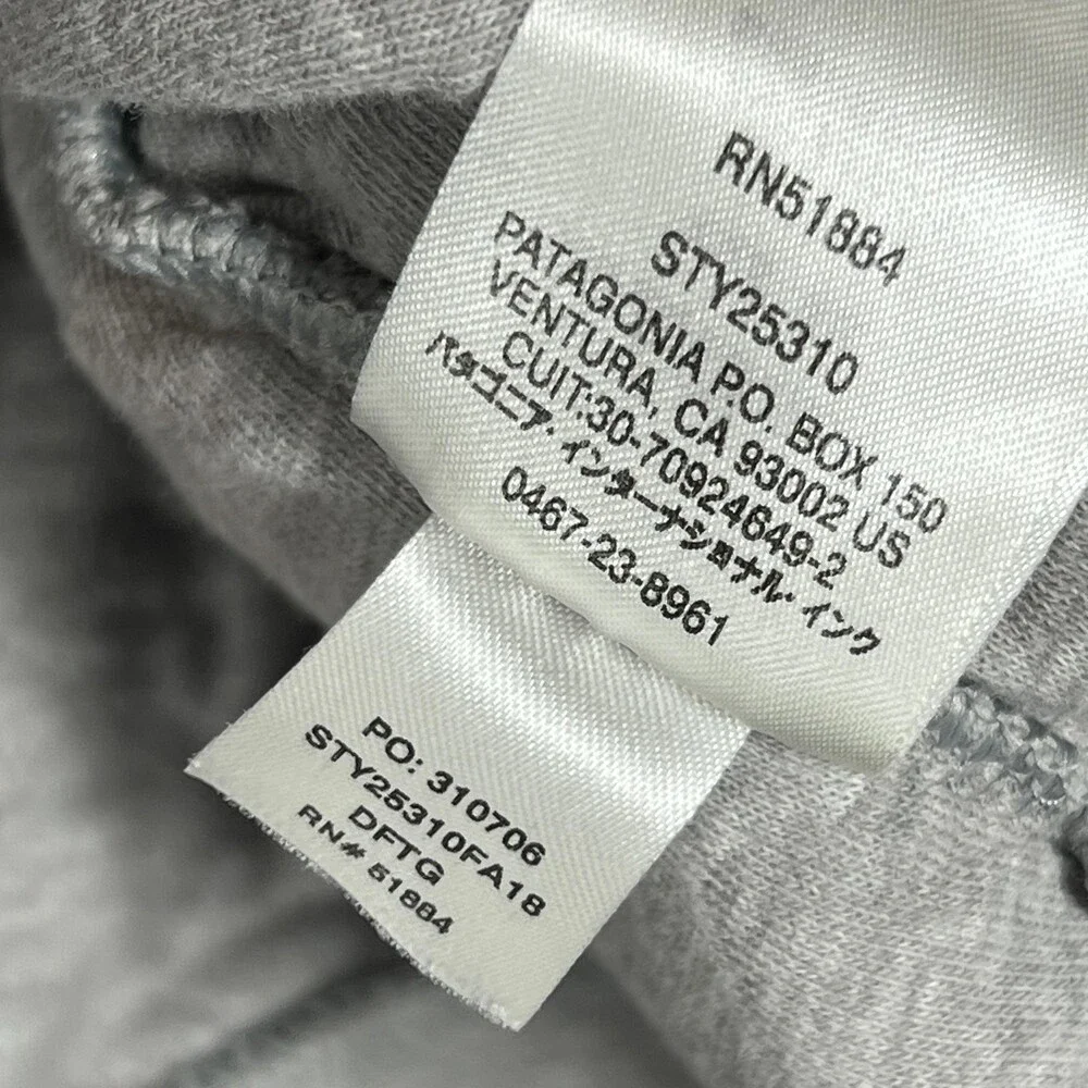 Patagonia Sweatshirt Womens Medium Gray Quilted Worn Wear Pullover STY25310FA18